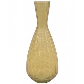 Priya Ribbed Amber Vase - Large